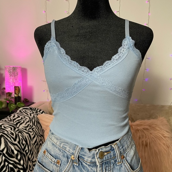 Fashion Nova Tops Baby Blue Tank Top Poshmark